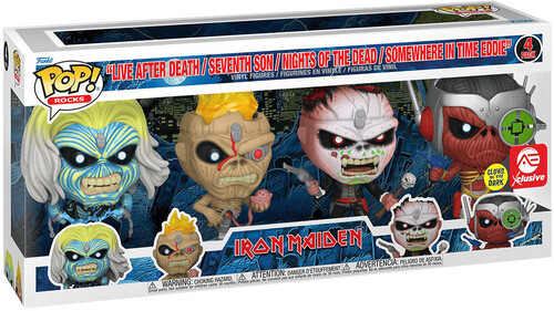 
FUNKO POP! ROCKS: Iron Maiden - Eddie 4PK Glow in the Dark Box Set (AE Exclusive)