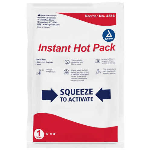 MILS  Instant Hot Packs Size 5" x 9"