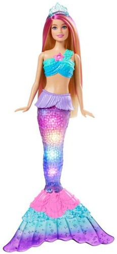 Mattel - Barbie Dreamtopia Twinkle Lights Mermaid, Blonde with Pink Streaks