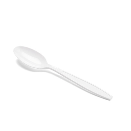 MILS  Disposable White Plastic Spoons