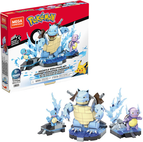 MEGA BLOKS - Pokemon: Squirtle Evolution Set, 379 Piece Building Toy Set