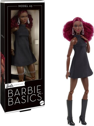
Mattel Collectible - Barbie Basics Collectible Doll, Model 03 With Red Curly Hair, Black Dress & Boots