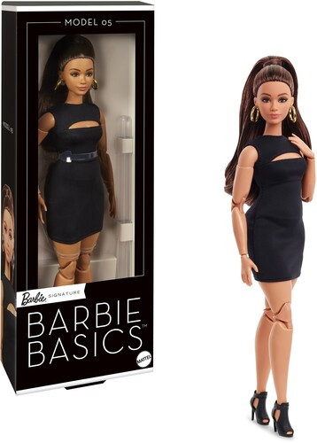 Mattel Collectible - Barbie Basics Collectible Doll, Model 05 With Brunette Hair, Black Dress & Heels