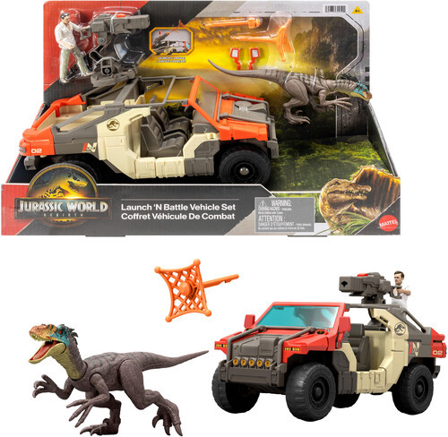 Mattel - Jurassic World: Rebirth Launch 'N Battle Vehicle Set