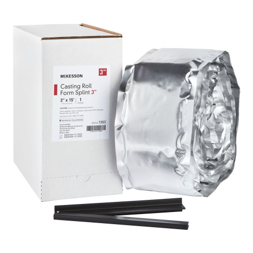 MCK Padded Splint Roll McKesson 3 Inch X 15 Foot Fiberglass White BX/1