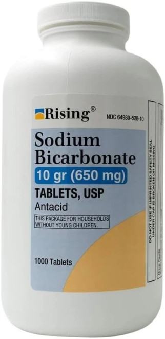  Rising Sodium Bicarbonate Antacid 650 Mg Acid Indigestion Tablets 1000 Count 