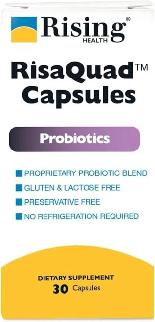 Rising Health Risaquad 230mg Probiotic Dietary Supplement 30 Capsules