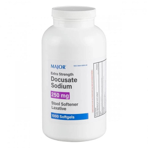 Major Extra Strength Docusate Sodium 250 mg Stool Softener 1000 Softgels