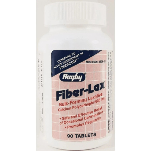 Rugby Fiber-Lax Constipation Relief 625mg 90 tablets