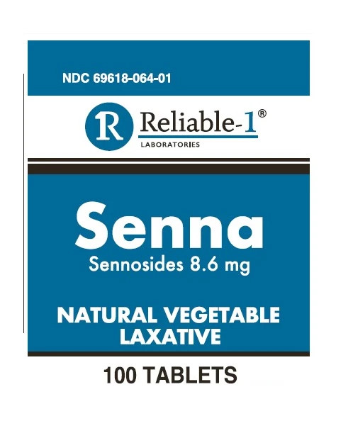 Reliable-1 Senna Sennosides 8.6 mg Natural Vegetable Laxative 100 Tablets 