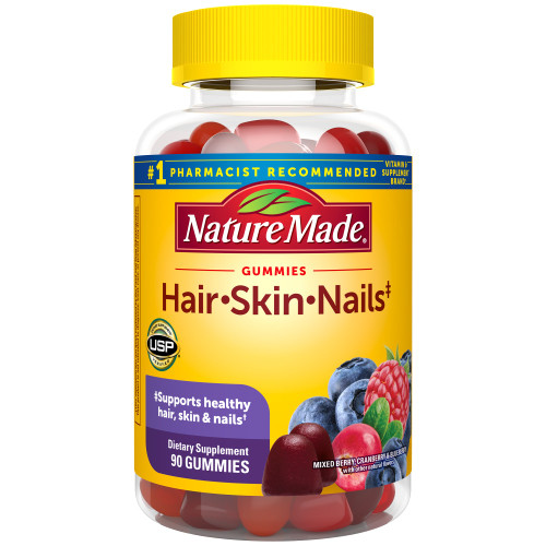 Nature Made Hair Skin & Nails Flavored Gummies 90 Counts 