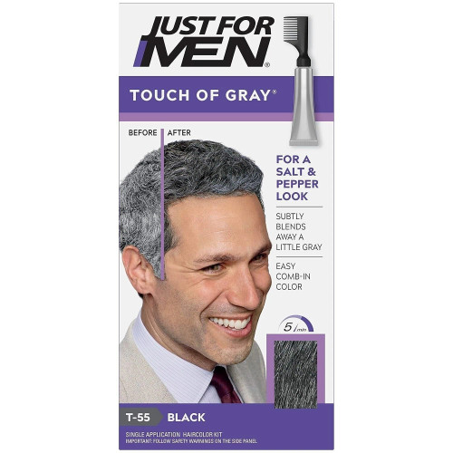 Just For Men Touch Of Gray Hair Color T-55 Black Gray