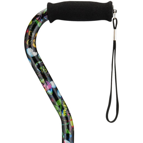Nova Offset Cane with Strap Butterflies Item #2094