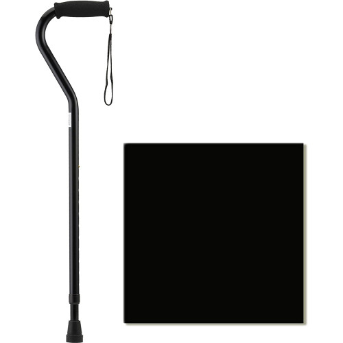  Nova Offset Cane with Strap Black Item #1060BK