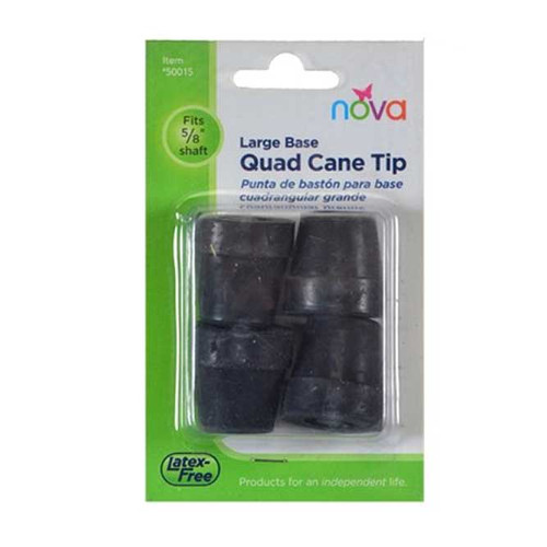 Nova Tips for Large Base Quad Cane Black 2 Pairs Item #50015BK