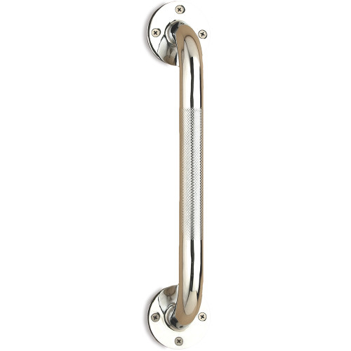 Nova Wall Grab Bar 12" Chrome with Knurled Handle Item #8012CH-R