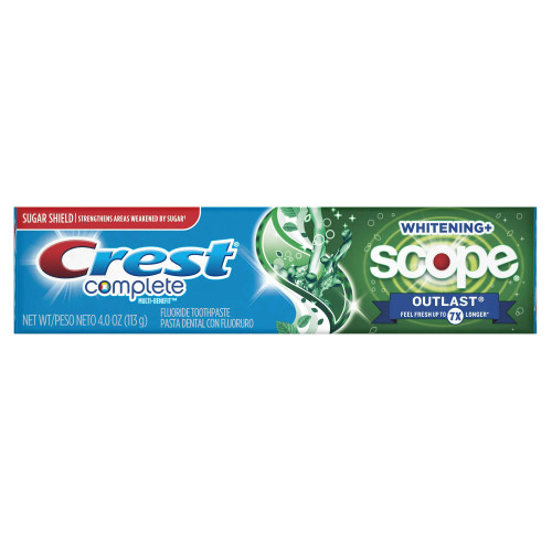 Crest Complete Whitening + Scope Outlast Mint Toothpaste 4 OzCrest Complete Whitening + Scope Outlast Mint Toothpaste 4 Oz