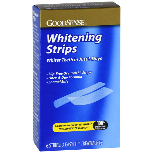 GoodSense Whitening Strips 3 EasyFit Treatments 6 Strips