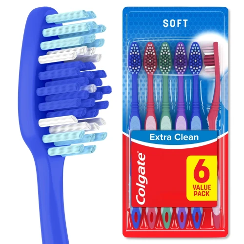 Colgate Extra Clean Toothbrush Soft Bulk Toothbrush Pack 6 Pack 