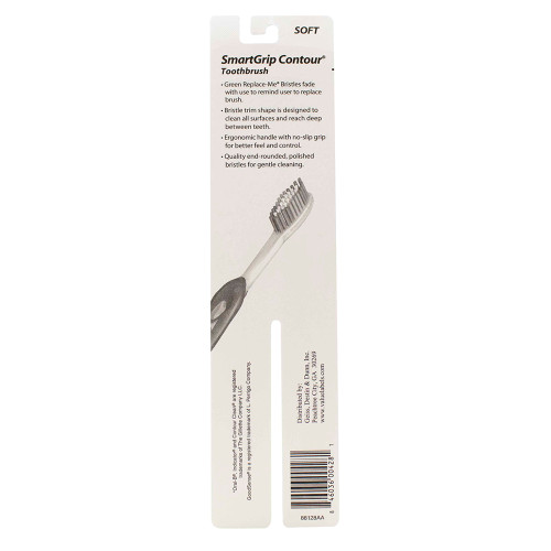 GoodSense SmartGrip Contour Soft Toothbrush w/Replace-Me Bristles 2 Pack