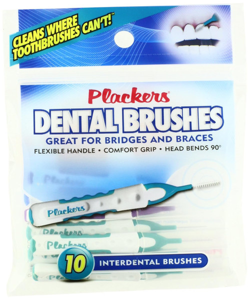  Plackers Interdental Brushes 10 Count