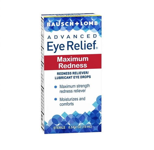 Bausch & Lomb Eye Drops for Dry Eyes & Maximum Redness Relief 15 mL