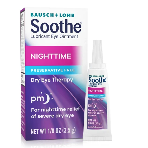 Bausch + Lomb Soothe Nighttime Lubricant Dry Eye Ointment 1/8 Oz