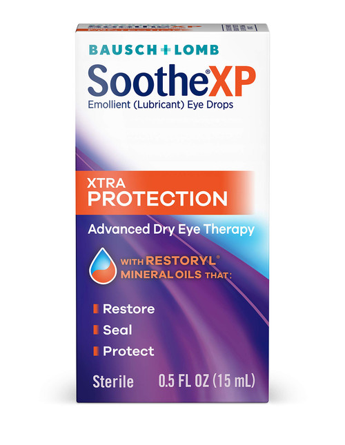 Bausch + Lomb Soothe XP Lubricant Eye Drops Xtra Protection Formula 0.5 Oz