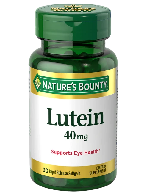 Nature's Bounty Lutein 40 mg Rapid Release 30 Softgels Supports Eye Health