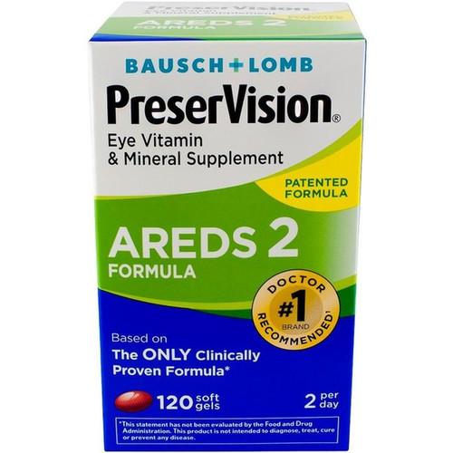  PreserVision AREDS 2 Formula Eye Vitamin & Mineral Supplement 120 Softgels