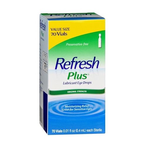 Refresh Plus Lubricant Single-Use Eye Drops 0.01 mL X 70 Vials