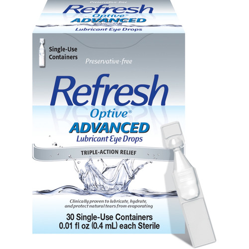 Refresh Optive Advanced PF Lubricant Eye Drops 0.4 ml X 30 Count
