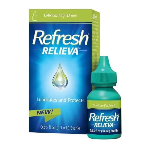 Refresh Relieva Lubricant Eye Drops Lubricates & Protects Dry Eyes 0.33 Fl Oz