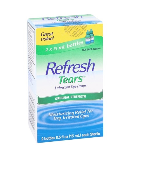 Refresh Tears Eye Drops For Mild To Moderate Dry Eyes 15 mL X 2 Packs