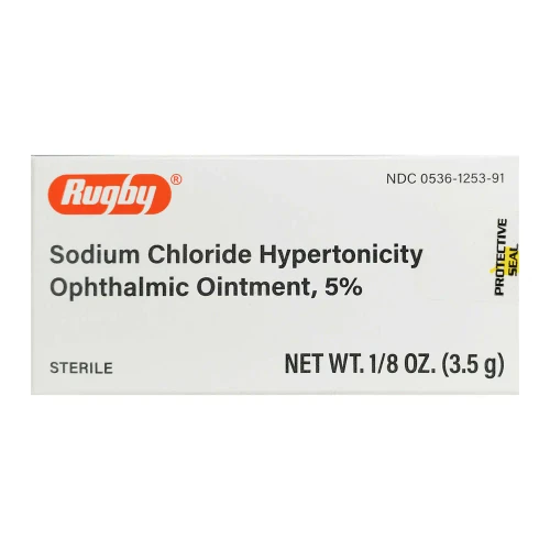 Rugby Sodium Chloride 5% Ophthalmic Ointment Corneal Edema Relief Nighttime 3.5g