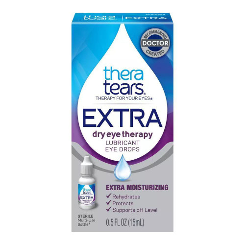 TheraTears Extra Dry Eye Therapy Lubricating Eye Drops for Dry Eyes 0.5 Oz