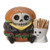PT Furrybones Hamburger with Fries Skull Resin Mini Figure