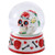 PT Day of the Dead Hand Painted Sugar Skull Glitter Water Glass Globe