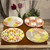 PT Frank Lloyd Wright 1955 Textile Taliesin Line Dessert Plates - Set of 4