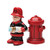 PT Fireman and Fire Hydrant Salt and Pepper Shaker Set