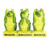 PT Froggy See No Evil Speak No Evil Hear No Evil Toothpick Holder and Salt and Pepper Shaker Set