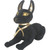 PT Small Black and Gold Laying Anubis Plush 
