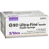 【専用さん用】B.D SHOT 100 3本セット BD Ultrafine U-100 Insulin Syringe 30g 3/10cc 1/2