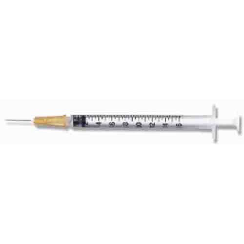 BD Syringe 1ml 25 Gauge 5/8 Inch Needle 100/box (309626)