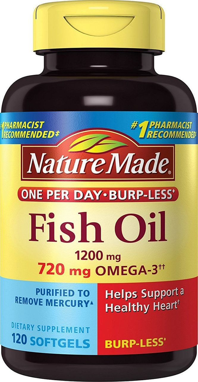 Nature Made Omega 3 Fish Oil 1200mg One Per Day Softgels, Fish Oil  Supplements, 290 Count