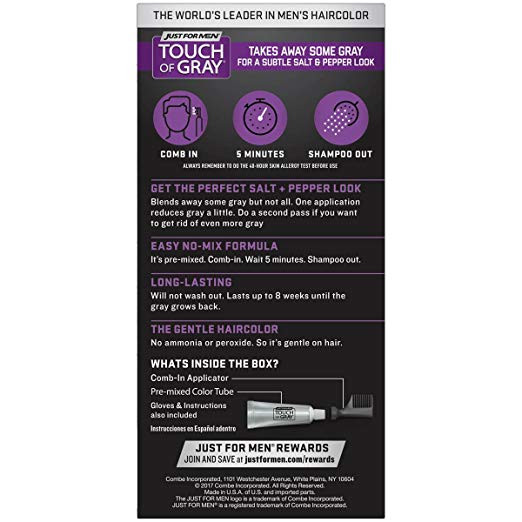 Just For Men Touch Of Gray Comb In Men S Hair Color Black