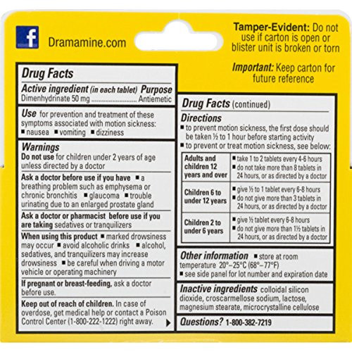 Dramamine Motion Sickness Relief Original Formula