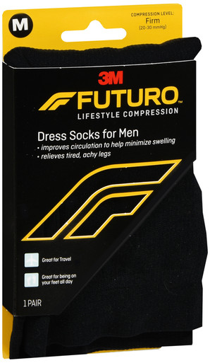 Futuro Dress Socks for Men Firm Compression Medium 20-30 mm/Hg ...