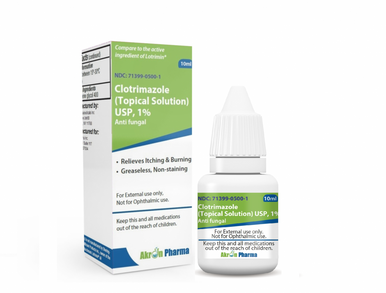 Clotrimazole Topical Solution Usp 1 10ml Antifungal By Akron Pharma Drugsupplystore Com