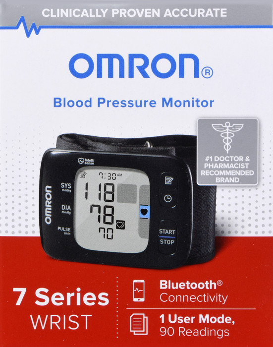 OMRON 7 Series Wireless Wrist Blood Pressure Monitor Black BP6350 -  drugsupplystore.com